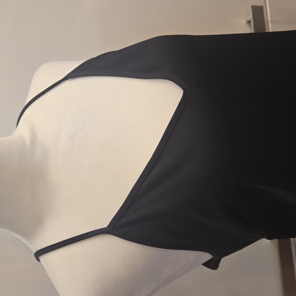 Sam Edelman Spagetti Strap Ruffle Black Midi Slip Dress Size 8 - Picture 3 of 7